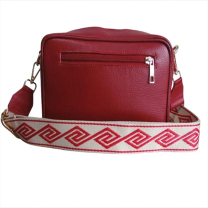 Bolso Manos Libres Mediano Calzado Guerreros Mf 001 Rojo