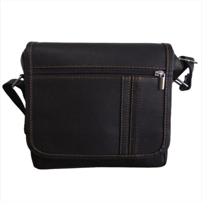 Bolso Manos Libres Para Hombre En Cuero Calzado Guerreros Mf 004 Café