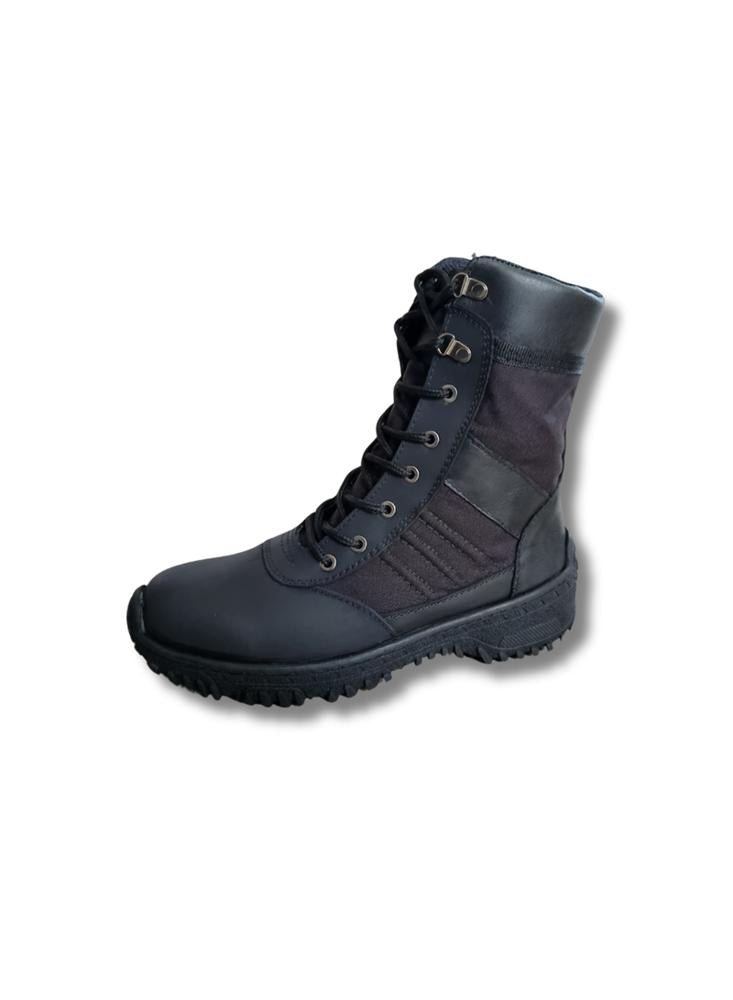Bota Tipo Militar Black Phantom En Cuero