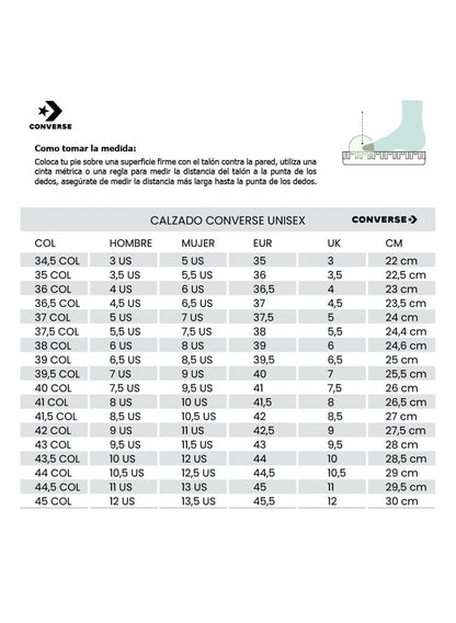 Botas Converse Chuck Taylor All Star Unisex Azul/Blanco