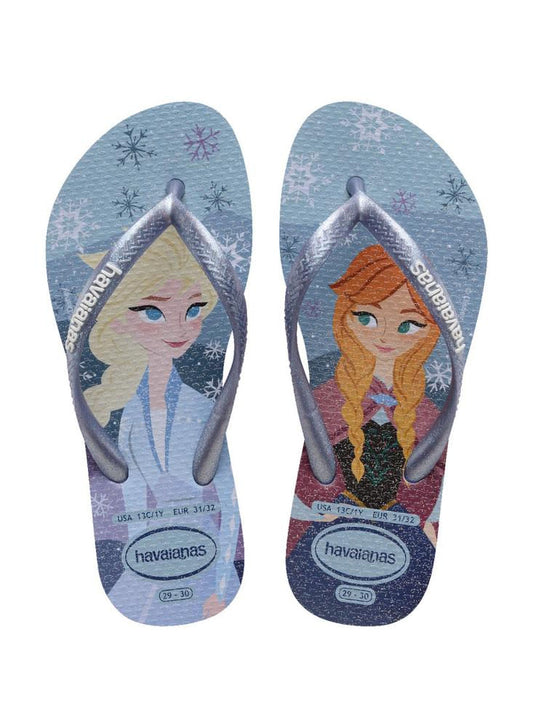 Chanclas Sandalias Havaianas Niñas Kids Princesas Azul