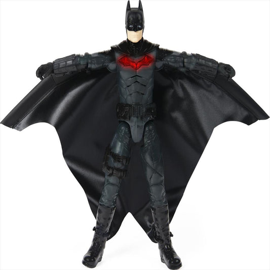 Figura De Acción Batman 12'' Traje Alado Dc Comics Con Luces Y
