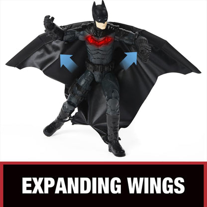 Figura De Acción Batman 12'' Traje Alado Dc Comics Con Luces Y