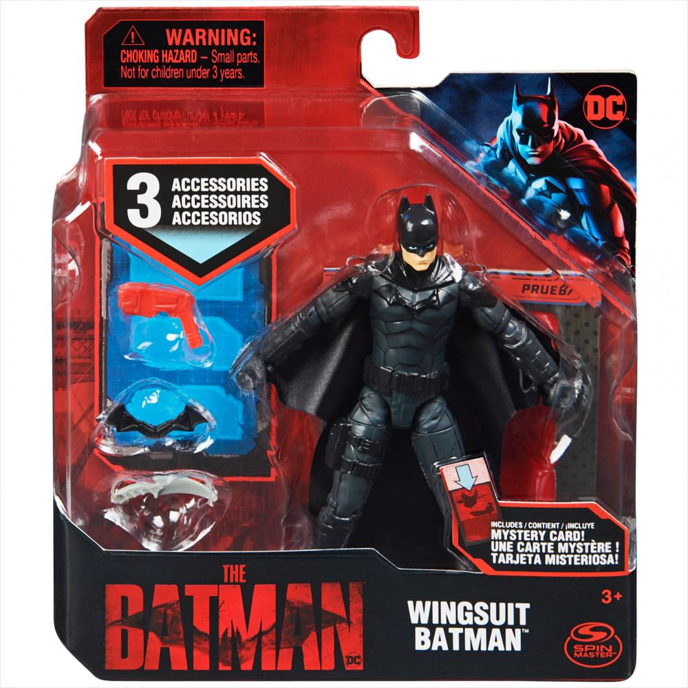 Figura De Acción Batman Traje Alado 4'' Dc Comics Con 3