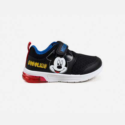 Tenis con luces para niño, negros de Mickey Mouse