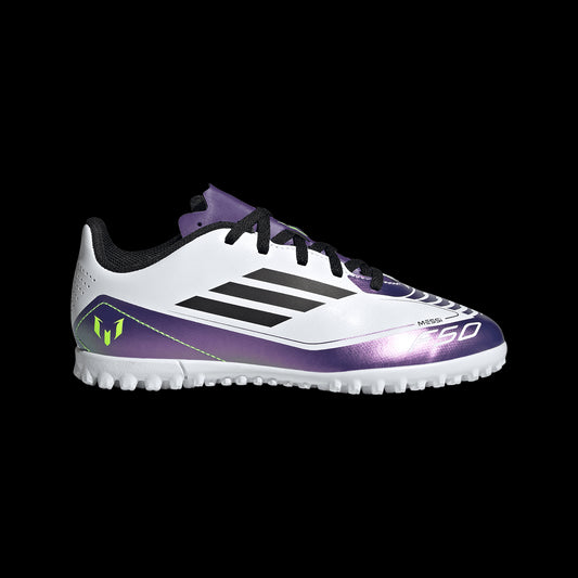 Adidas F50 Club Tf J Messi Guayos blanco de niño para futbol