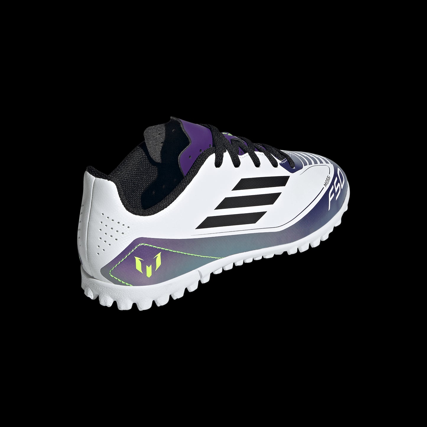 Adidas F50 Club Tf J Messi Guayos blanco de niño para futbol