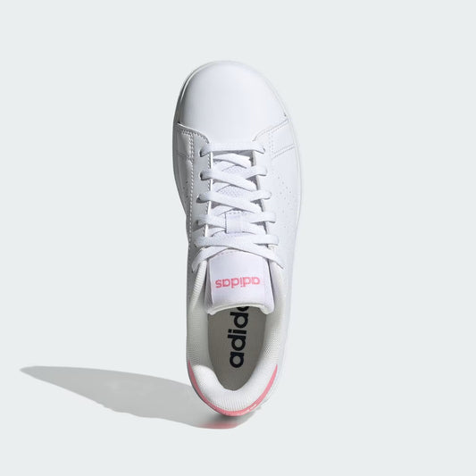 Tenis Adidas Niña Advantage Base 2.0 Blanco Rosa ID3886