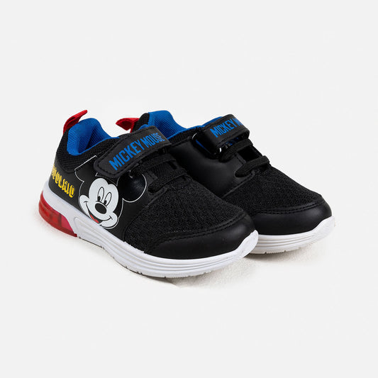 Tenis con luces para niño, negros de Mickey Mouse
