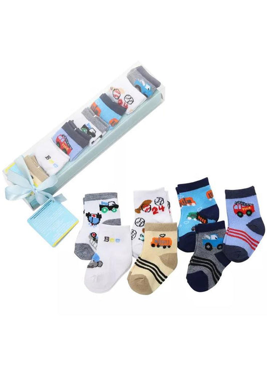 Medias X7 Para Bebé Niño Estampadas