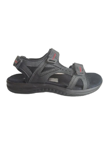 Sandalia Para Hombre En Cuero Calzado Guerreros Rq 388 Negro