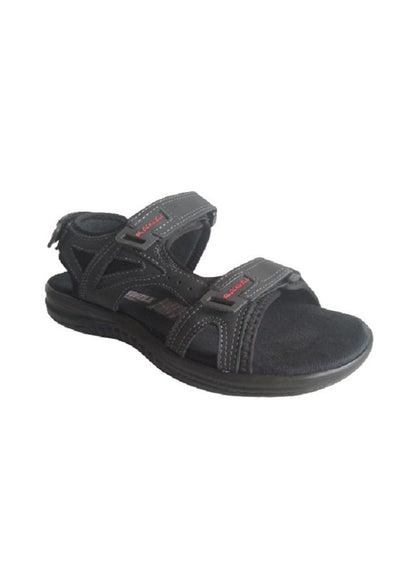 Sandalia Para Hombre En Cuero Calzado Guerreros Rq 388 Negro