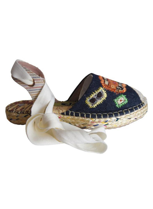 Sandalia Tipo Espadrila Romana Calzado Guerreros Ps 117 Índigo Oscuro