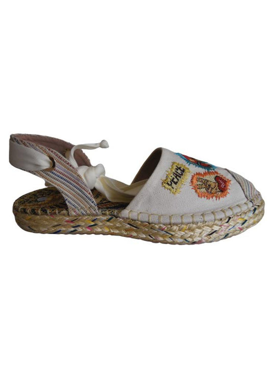 Sandalia Tipo Espadrila Romana Calzado Guerreros Ps 117 Natural