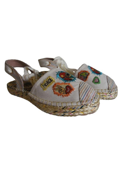 Sandalia Tipo Espadrila Romana Calzado Guerreros Ps 117 Natural