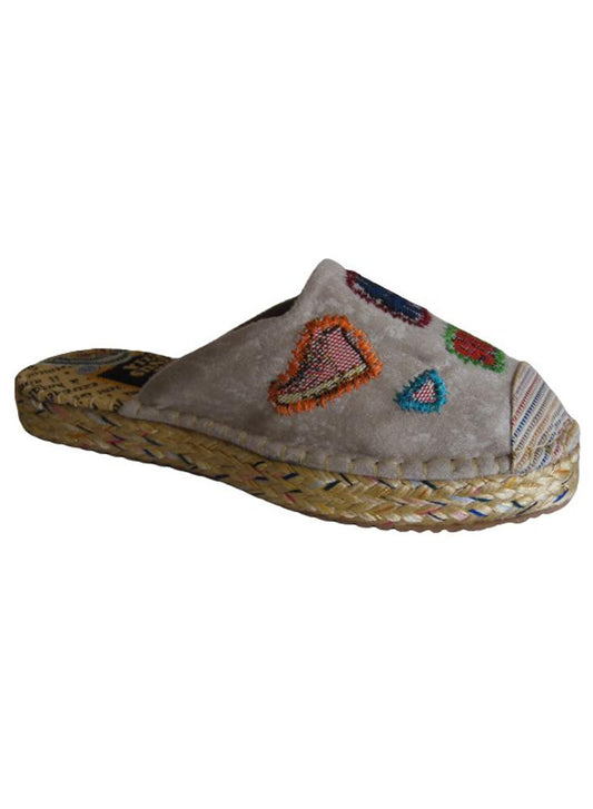 Sandalia Tipo Espadrila Sueca Calzado Guerreros Ps 072 Beige