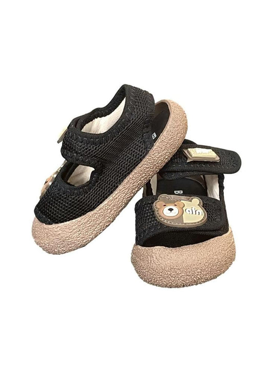 Sandalia Velcro Para Bebe Niño Negra