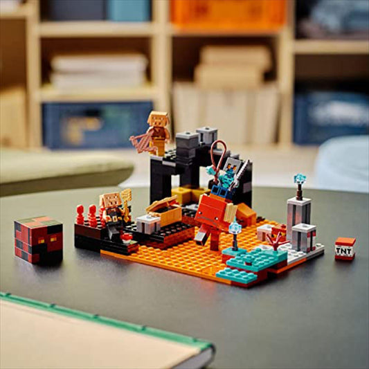 Set Construcción Lego Minecraft The Nether Bastion 21185 Incluye 2 Zombies Y Un Cazador De Zombies 300 Piezas Modelo