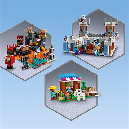Set Construcción Lego Minecraft The Nether Bastion 21185 Incluye 2 Zombies Y Un Cazador De Zombies 300 Piezas Modelo