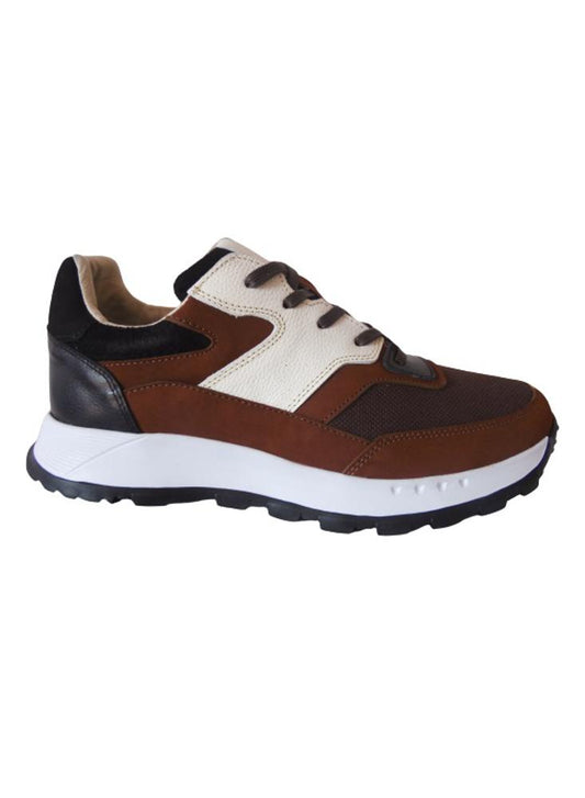 Sneakers Para Hombre En Cuero Calzado Guerreros Oh 2202 Coñac