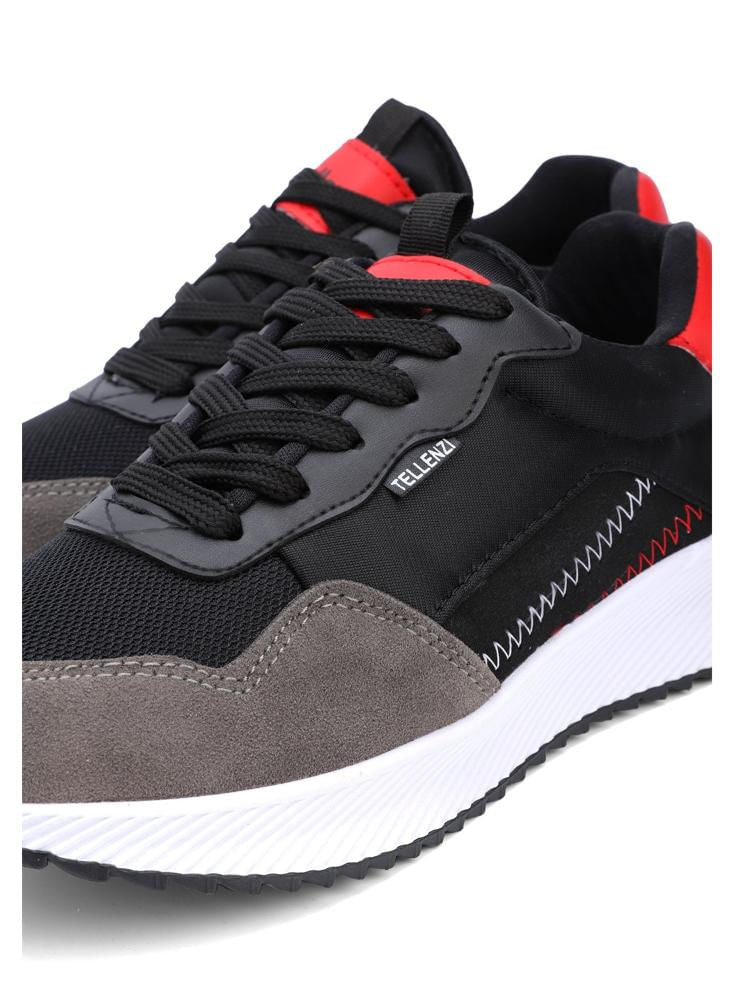 Tenis Hombre Negro Rojo Tellenzi 423