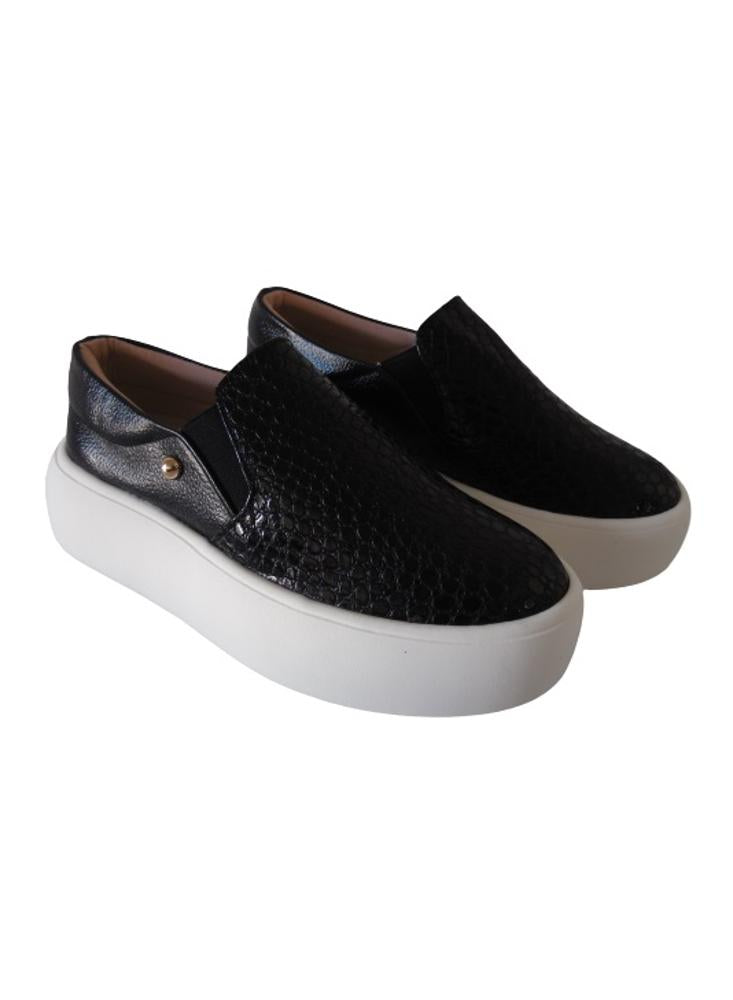 Tenis Slip On Para Mujer Calzado Guerreros Lf 002 Negro