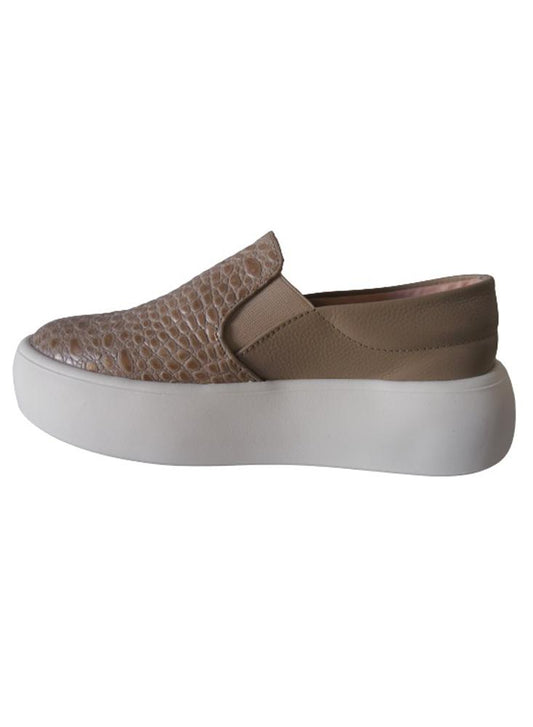 Tenis Slip On Para Mujer Calzado Guerreros Lf 002 Taupe
