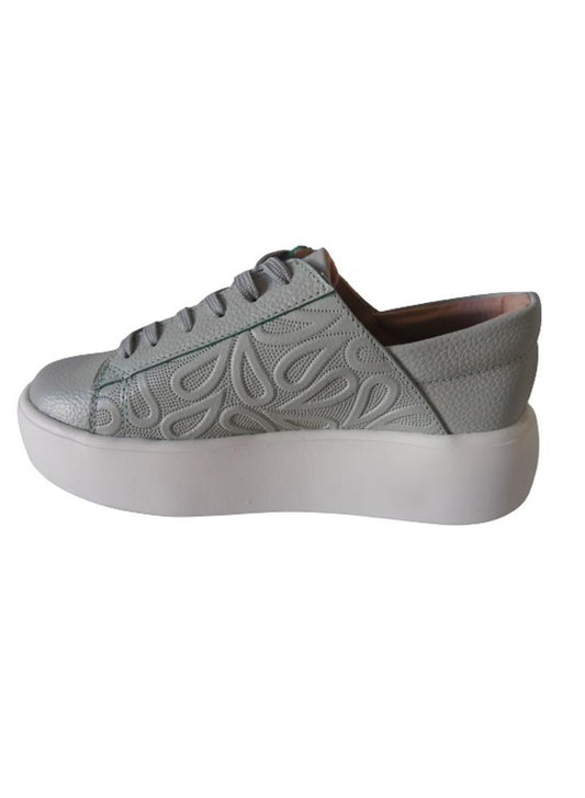 Tenis Tipo Sneakers Con Plataforma Para Mujer Calzado Guerreros Lf 003 Verde Eucalipto