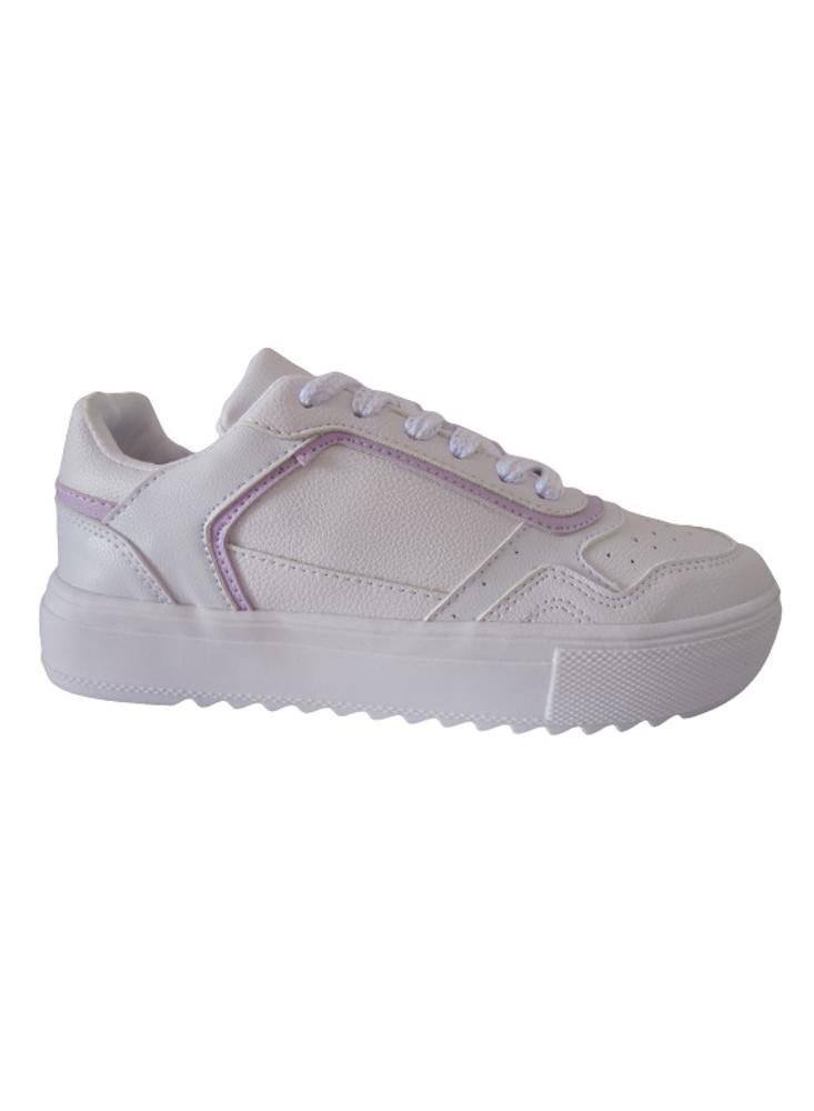 Tenis Urbanos Para Mujer Calzado Guerreros Gi 001 Blanco X Lila