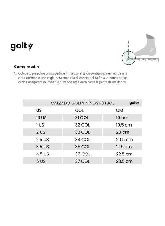 Zapatillas Golty Turf Formacion Dimension Niños Negro