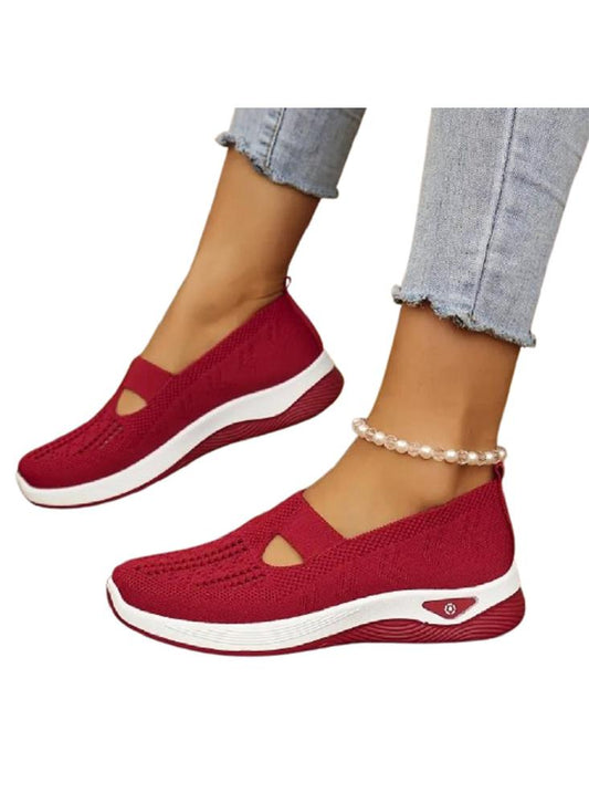 Zapatillas Ligeras Para Mujer Color Rojo