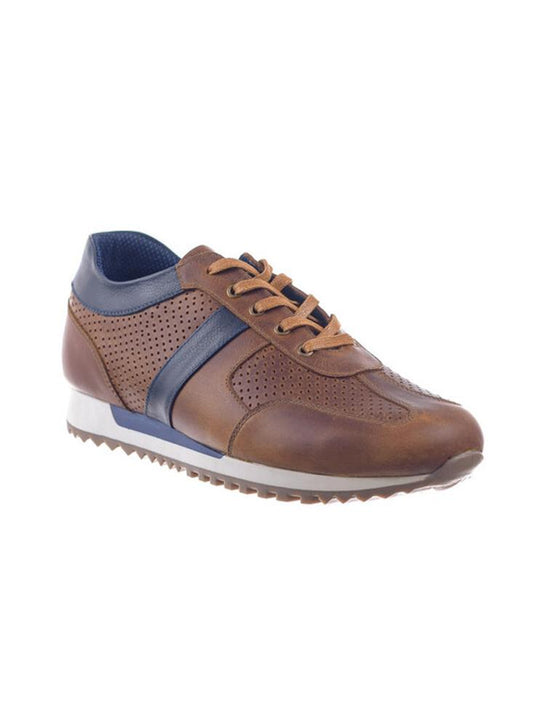 Zapato Deportivo Para Hombre Color Cafe Azul Ref Jcr 3005
