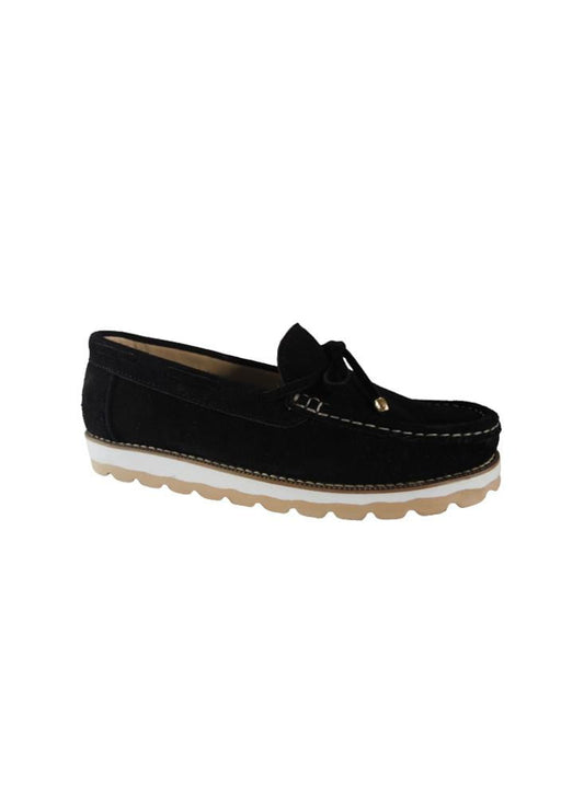 Zapato Mocasín Para Mujer Calzado Guerreros Gf 04 Negro