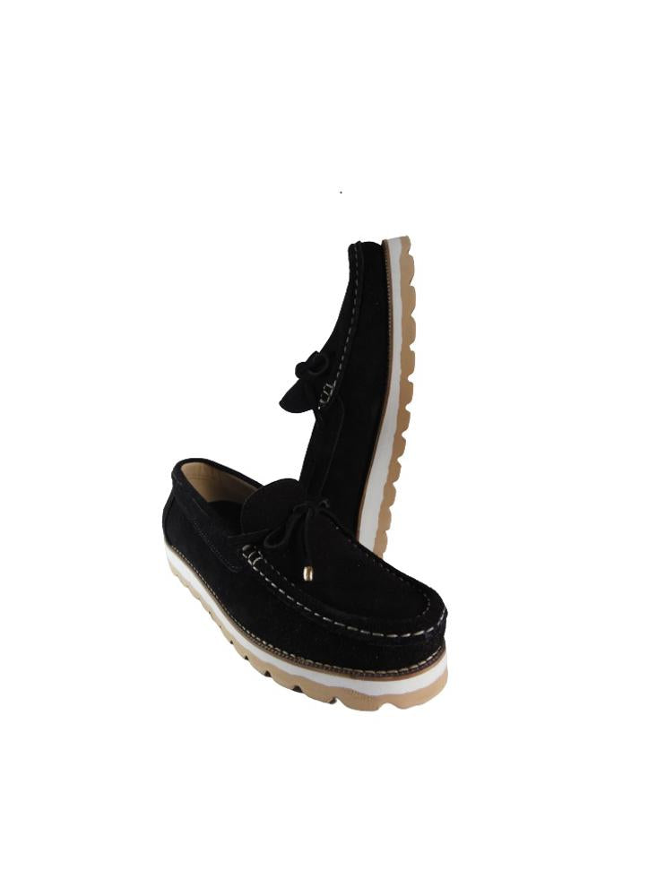 Zapato Mocasín Para Mujer Calzado Guerreros Gf 04 Negro