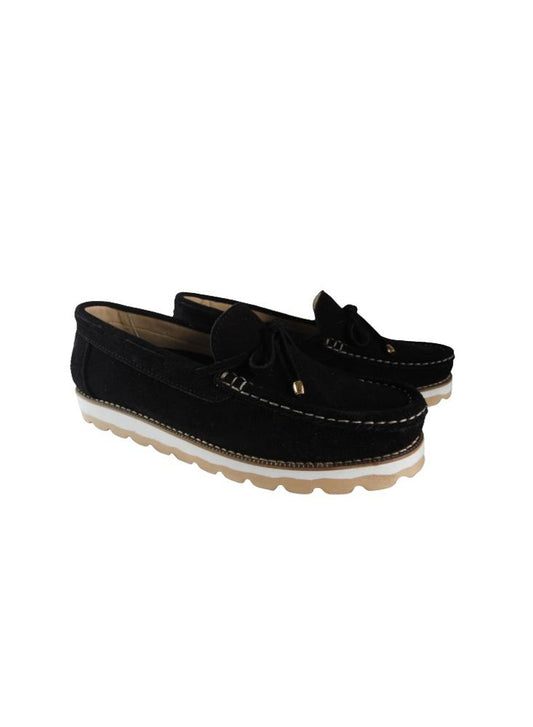 Zapato Mocasín Para Mujer Calzado Guerreros Gf 04 Negro