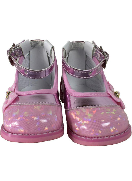 Zapato No Tuerce Para Niña Rosa Brillante