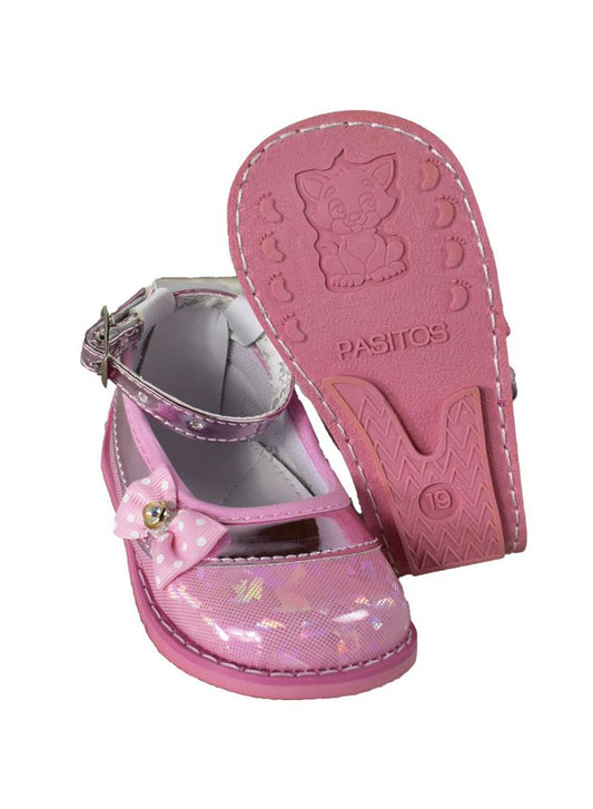 Zapato No Tuerce Para Niña Rosa Brillante